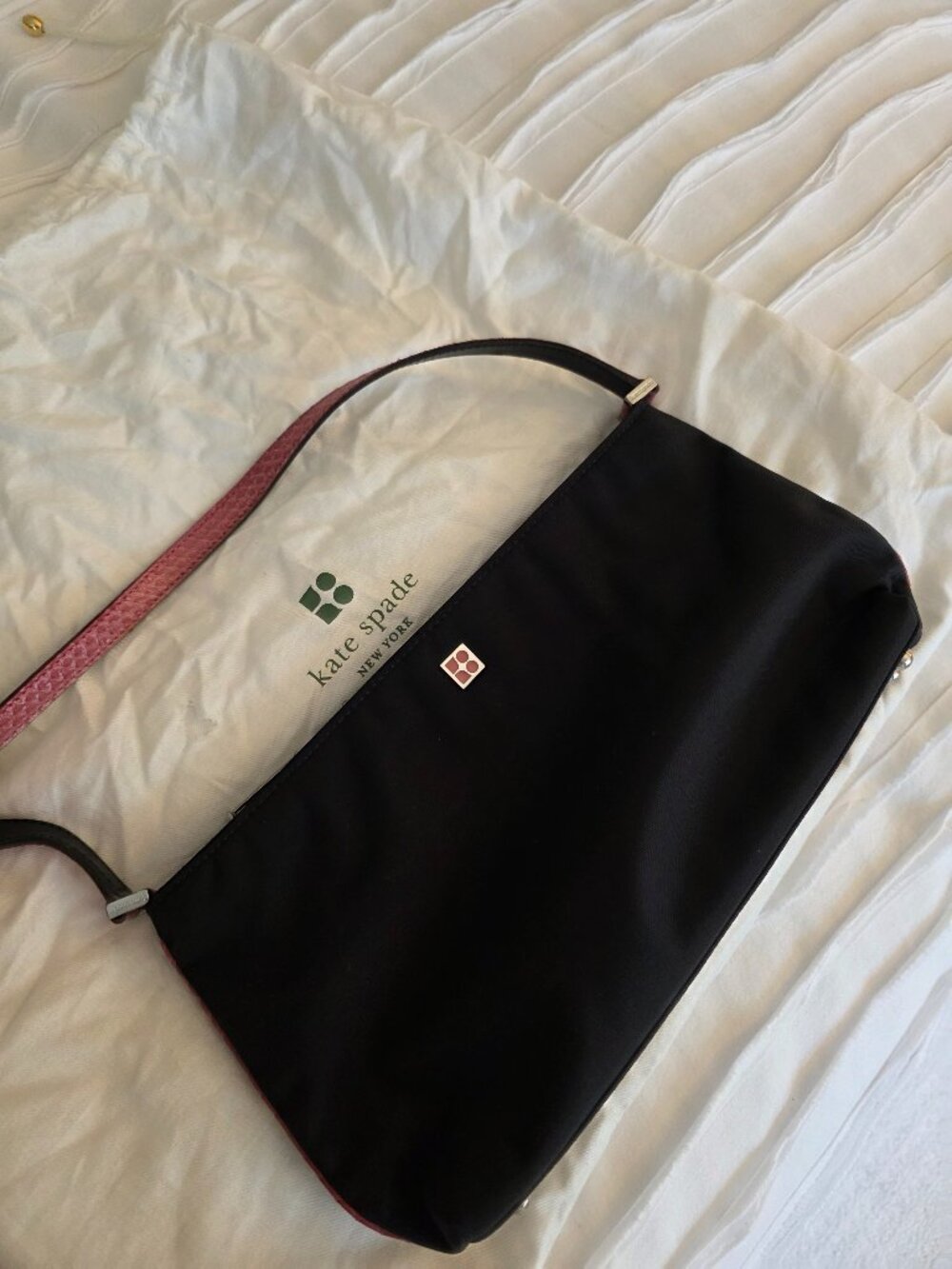 Kate Spade nylon & leather trimmed mini shoulder bag